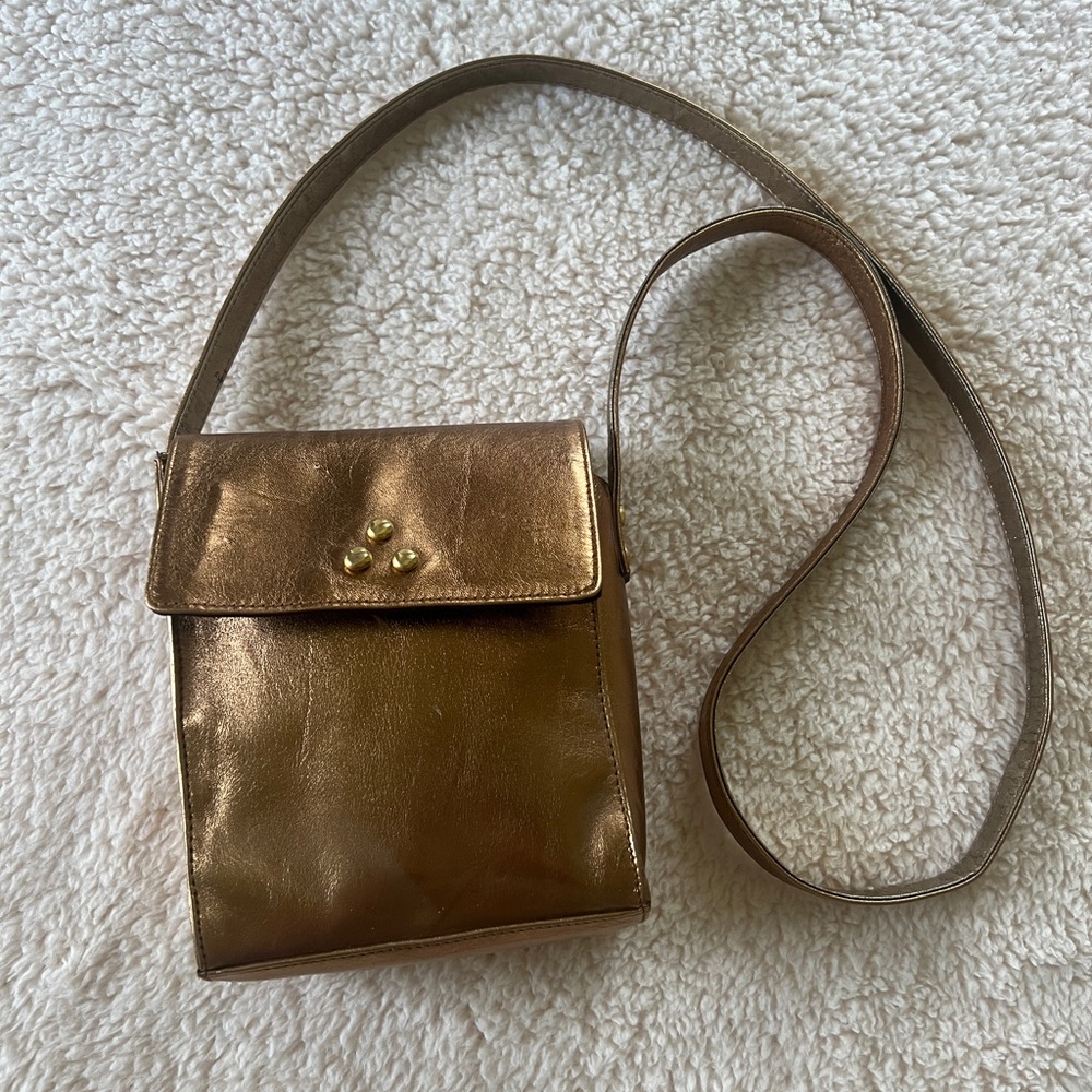 Vintage Carlos Falchi Gold Shoulder Bag
